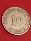 10 pfennig 1891 A, stare EF+ / aUNC [poze]. Discount conform descriere [10 - 20 %. Vezi descrierea.]., Europa