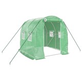 Sera cu un cadru din otel, verde, 4 m&sup2;, 2x2x2 m