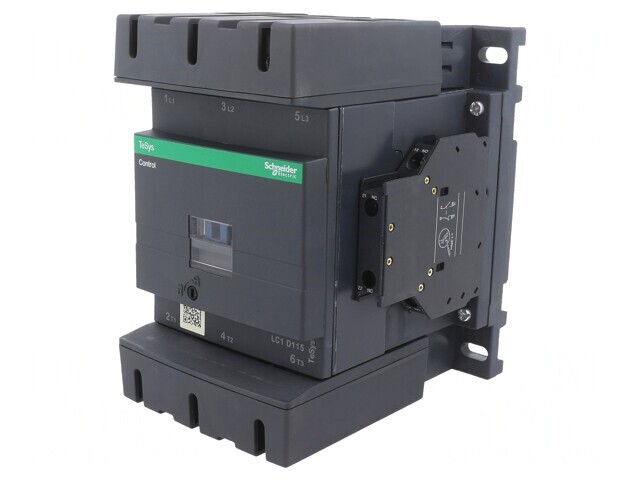Contactor 3P NO + 3 Contacte Auxiliare NO/NC 24VDC LC1D115BD