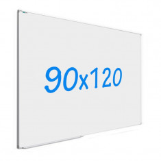 Tabla magnetica whiteboard, 90x120 cm, rama aluminiu slim, suport markere
