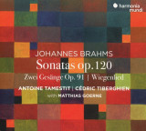 Johannes Brahms: Sonatas, Op. 120 / Zwei Gesange, Op. 91/Wiegenlied | Antoine Tamestit, Cedric Tiberghien, Mathias Goerne, Clasica