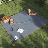 VidaXL Pătură de picnic cu țăruși, gri și portocaliu, 205x155 cm