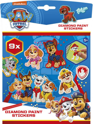 Set creativ DIY Creeaza abtibilduri cu diamond paint, Paw Patrol, Patrula Catelusilor, Totum foto