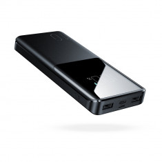 Baterie externa portabila Joyroom JR-T013, 10000 mAh, 4 Porturi, Afisaj, Quick Charge 3.0, 15W, Cablu USB-C inclus, Negru foto
