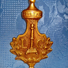 3962-Aplica TULTAY LG bronz masiv aurit anii 1900-20.