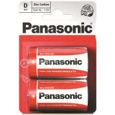 Baterii Panasonic Red Zinc R20RZ/2BP, blister 2 bucati