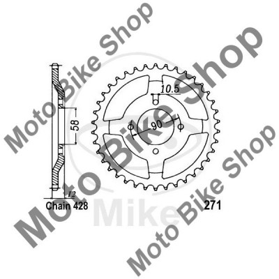 MBS Pinion spate 428 Z50, Cod Produs: 7276124MA foto