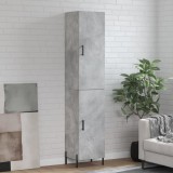 VidaXL Dulap &icirc;nalt, gri beton, 34,5x34x180 cm, lemn prelucrat