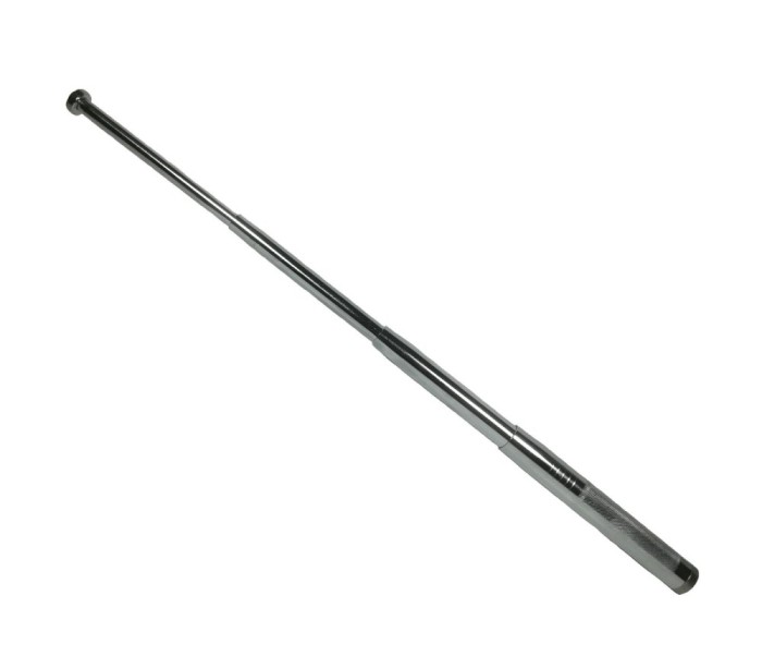 Baston telescopic din otel, argintiu 64 cm, 4 sectiuni