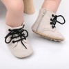 Ghetute crem cu sireturi pentru bebelusi (Marime Disponibila: 3-6 luni (Marimea, Superbaby