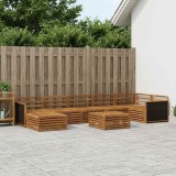 Cumpara ieftin Set de canapele de exterior 8 buc. 7-Locuri natural