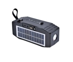 Boxa Portabila Bluetooth/ TF Card/ Radio FM/ USB/ AUX, Lanterna LED, Incarcare Solara, Antena, TG614, Negru foto