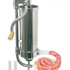 Aparat umplut si facut carnati profesional 5Kg Inox, Vertical, 2 site,