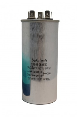 Condensator Pornire Motor, CBB65, 30+1.5uF, 370/400 VAC foto