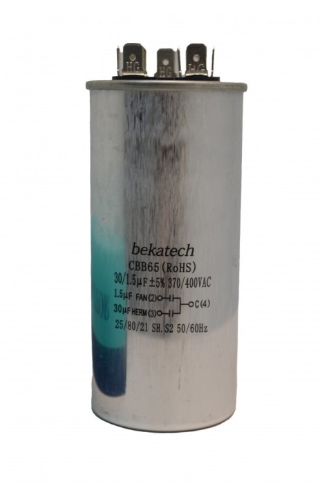 Condensator Pornire Motor, CBB65, 30+1.5uF, 370/400 VAC