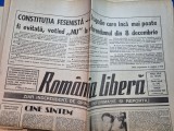ziarul romania libera 6 decembrie 1991 - mesajul regelui mihia pentru romani