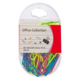 Agrafe Metalice Office Collection, Set 80 Bucăți, Multicolor, Dimensiune 28mm, Oem