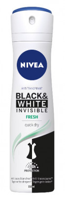 Deodorant spray Nivea Invisible for Black &amp;amp; White Fresh, 150 ml foto