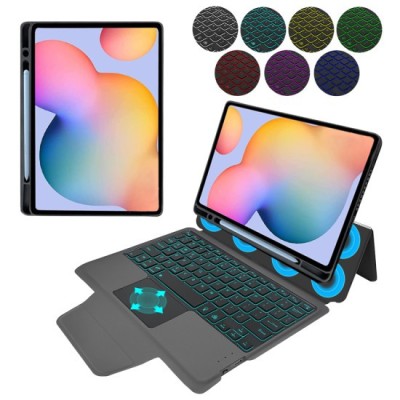 Husa cu Tastatura pentru Samsung Galaxy Tab S6 Lite (2020/2022/2024) - Techsuit KeyTab Pro - Black foto