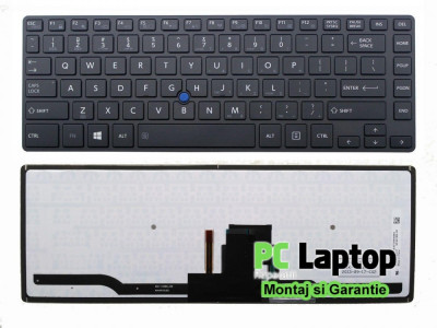 Tastatura Laptop Toshiba Tecra Z40A-SP60SM iluminata (with mouse pointer) foto