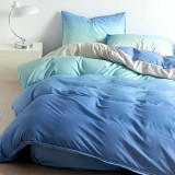 Cumpara ieftin Lenjerie cu Elastic 180x200 Accent Albastru (Bumbac Satinat)