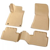 Set de 5 covorase bej cauciuc 3D stil tavita premium pentru Mercedes A-Class W177, B-Class W247, CLA C118, X118 din 2018
