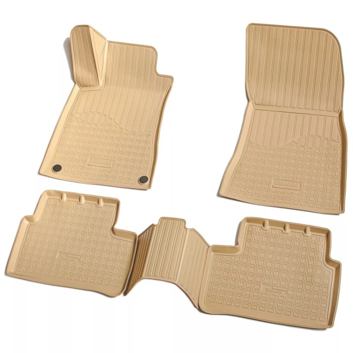 Set de 5 covorase bej cauciuc 3D stil tavita premium pentru Mercedes A-Class W177, B-Class W247, CLA C118, X118 din 2018