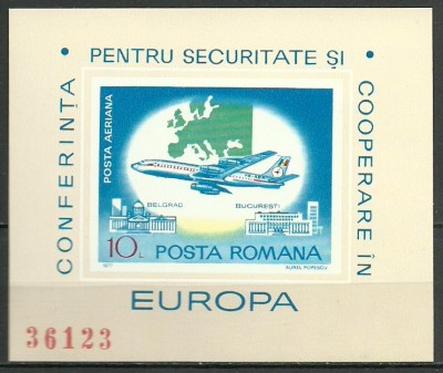1977 - Conferinta pt securitate, avion, colita ndt neuzata foto