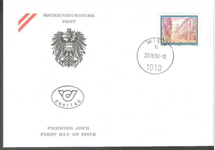 Austria &Ouml;sterreich 1992 Freimarke FDC K.200