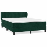 Cumpara ieftin Pat box spring cu saltea, verde inchis, 140x190 cm, catifea
