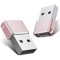 Adaptor mini USB tip C la USB, viteza rapida de transfer - Roz