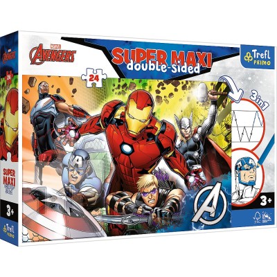 PUZZLE TREFL PRIMO 24 SUPER MAXI DISNEY MARVEL RAZBUNATORII PUTERNICI SuperHeroes ToysZone foto