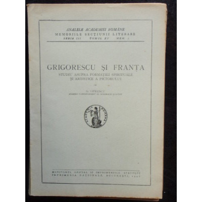 GRIGORESCU SI FRANTA - G. OPRESCU foto