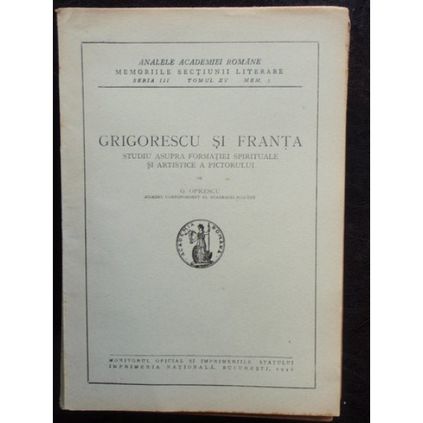 GRIGORESCU SI FRANTA - G. OPRESCU