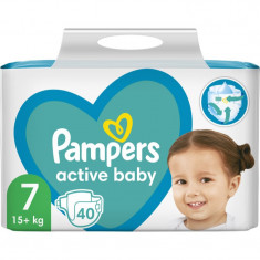 Pampers Active Baby Size 7 scutece de unică folosință 15+ kg 40 buc