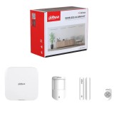 Cumpara ieftin Kit alarma wireless Dahua ART-ARC3800H-03-FW2 cu hub alarma, senzor PIR, senzor usa si telecomanda, AES128, 4G Wi-Fi Ethernet