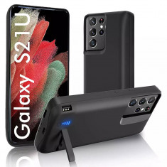 Husa cu baterie Samsung Galaxy S21 Ultra Negru 5000mAh Techsuit PP foto