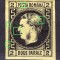 ✅RO 1867 ,LP 18 a ,&quot;Carol I cu favoriti&quot;,2 p VARIETATE/ERORI - punct la nas / &#039;S&#039; si cadre sparte , nestampilat , MNH
