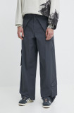 A-COLD-WALL* pantaloni Overlay Cargo Pant barbati, culoarea gri, cu fason cargo, ACWMB276