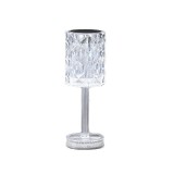 Lampa de birou pe LED RGB 16, dimmer tactil, 3 nivele de intensitate, incarcare USB, 3W, Cristal Acrilic, 13x28 cm, cu telecomanda, forma veioza, tran
