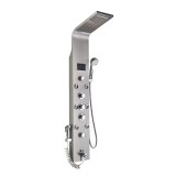 Panou dus hidromasaj Leziter Aquapro, Otel Inox, Cromat, LED, Cascada, Dus Ploaie, 152x40x22cm