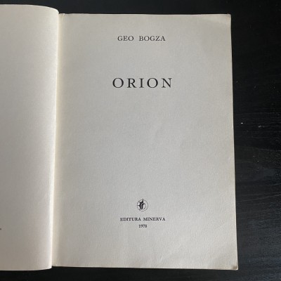 Geo Bogza, Orion, 1987 foto