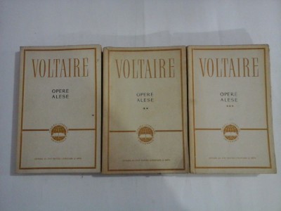 VOLTAIRE (3 volume) - CLASICII LITERATURII UNIVERSALE - BASTILIA, HENRIADA, BRUTUS foto
