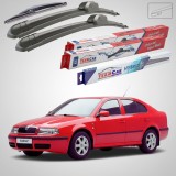 Cumpara ieftin Ștergătoare Skoda Octavia I (1U2) (1996&ndash;2010) | Set Față Spate Flat &ndash; TeamCar&reg;
