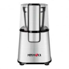 Rasnita de cafea Minimoka, 220 W, 60 g, buton Puls, Inox foto