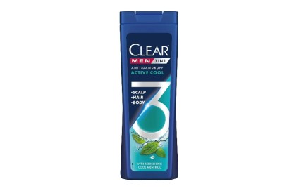 Sampon Clear Men 3in1 Active Cool, 360 ml foto