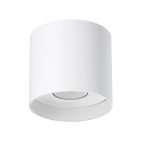Lustră De Tavan Mika Albă Din Aluminiu, Cu 1 Bec Cilindric Minimalist De Interior