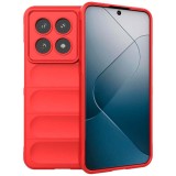 Husa antisoc pentru xiaomi 14t pro - margini anti-alunecare - shield - red
