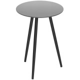Outsunny Masă de cafea mică rotundă, masă de sprijin, blat din sticlă securizată, picioare ascuțite, cadru din oțel, &Oslash; 40 x 50 cm, negru | Aosom Roman