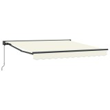 vidaXL Cortina Retractabilă Crem 350 x 250 cm Poliester și metal 3330207